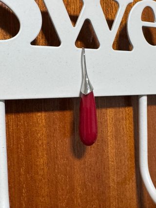 Pendientes gota granate con plata