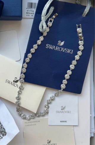 Collana Swarovski Argento Nuova