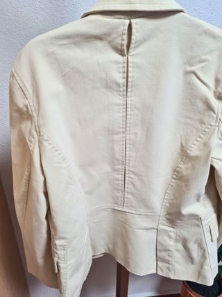 Traje pantalón mujer crema talla 42