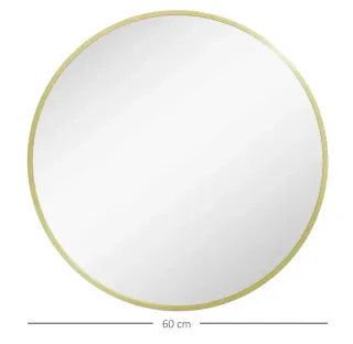 Espejo Redondo Dorado