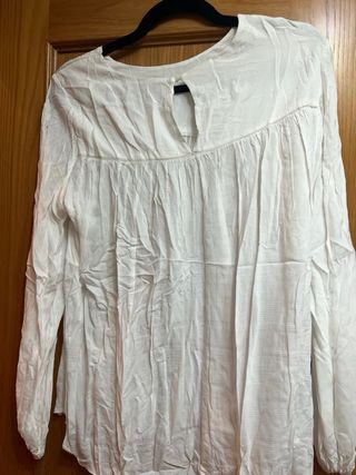 Blusa blanca manga larga