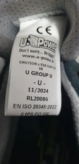 Scarpe da lavoro antinfortunistiche u-power 44