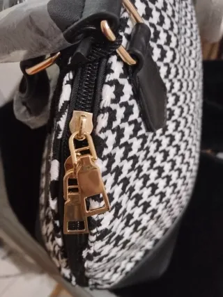 Bolso estampado pata de gallo