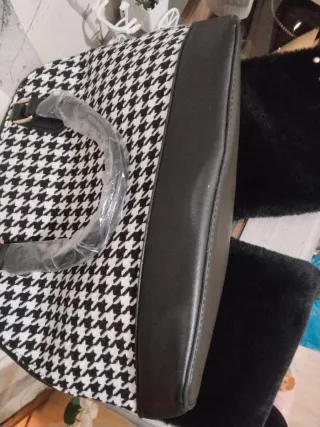 Bolso estampado pata de gallo