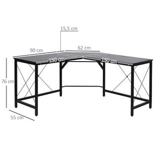 Escritorio esquinero negro