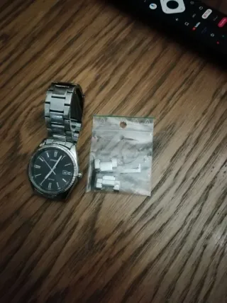 Orologio Casio Uomo Nero e Argento + maglie