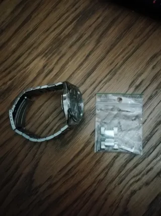 Orologio Casio Uomo Nero e Argento + maglie