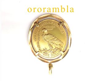 Colgante Moneda Oro 18k