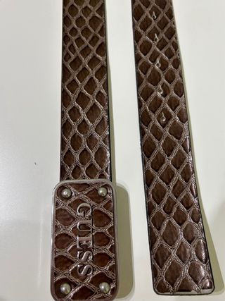 Cinturone Guess Donna Marrone con Fibbia Argentata