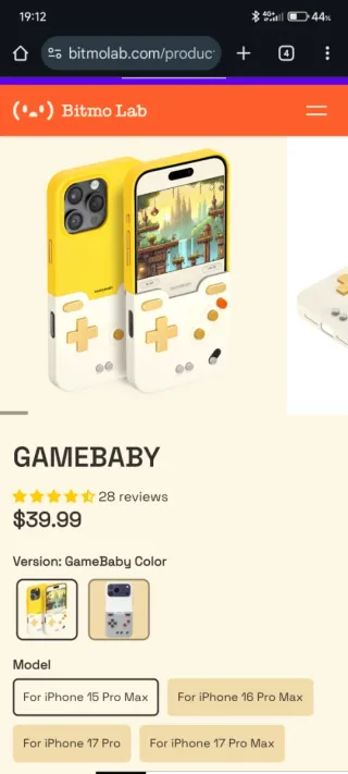 Funda para iPhone 15 Pro Max gamebaby sin abrir