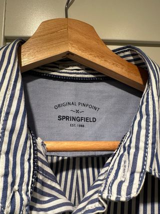 Camisa Springfield Rayas Azul y Blanca