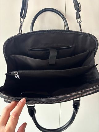 Bolso Negro piel efecto cocodrilo