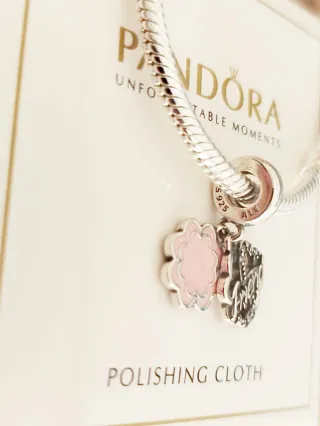 Charm Colgante Doble Trébol Cuatro Hojas Amistad