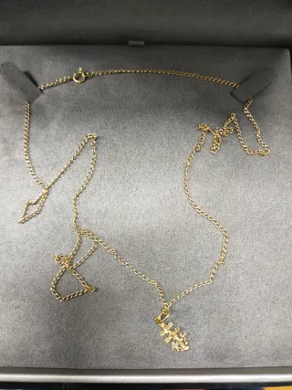 Collar oro 18k con colgante de búho