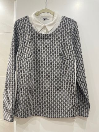 Blusa Talla S Blanca y Negra