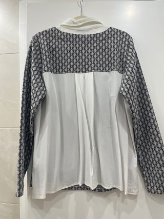 Blusa Talla S Blanca y Negra