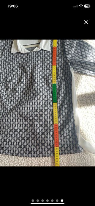 Blusa Talla S Blanca y Negra