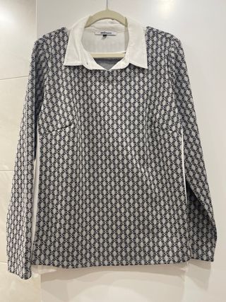 Blusa Talla S Blanca y Negra