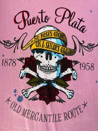 Camiseta Rosa Puerto Plata Calavera