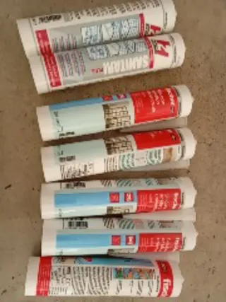 Lotto 7 cartucce silicone sigillante trasparente