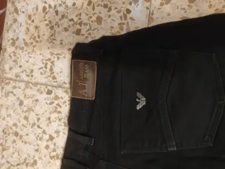 Pantalones Armani Y2K Retro Vintage Negros
