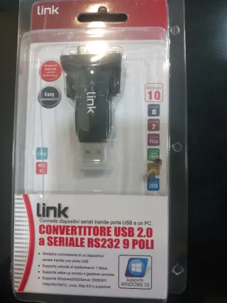 Convertitore USB 2.0 a Seriale RS232 9 Poli Link