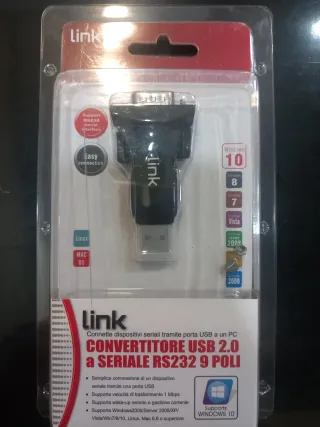 Convertitore USB 2.0 a Seriale RS232 9 Poli Link