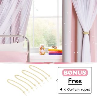 Cortine Opache con Tende Bianche NICETOWN per Bambine