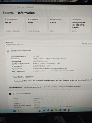 HP 8500 Intel i5 8GB RAM 500GB HDD W11