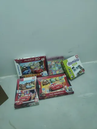 Lote Puzzles Cars y Domino