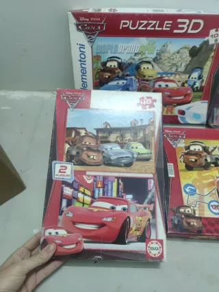 Lote Puzzles Cars y Domino