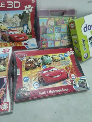 Lote Puzzles Cars y Domino
