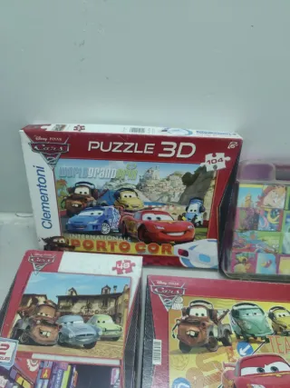 Lote Puzzles Cars y Domino