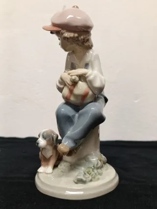 Figura Lladró Golfillo y su perrito
