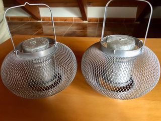 2 splendidi portacandele in metallo argentato