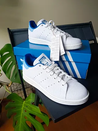 Zapatillas Adidas Stan Smith Blancas y Azules