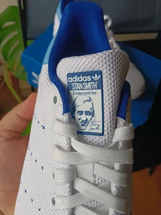 Zapatillas Adidas Stan Smith Blancas y Azules