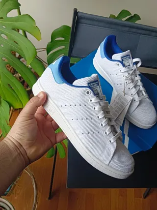Zapatillas Adidas Stan Smith Blancas y Azules