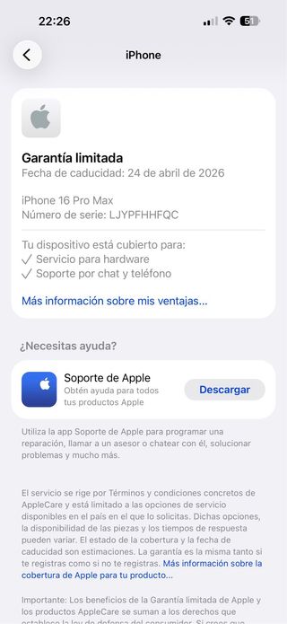 iPhone 16 Pro Max batería 100%