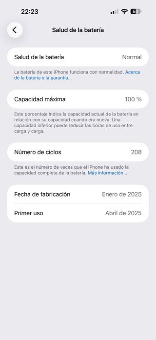 iPhone 16 Pro Max batería 100%