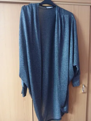 Chaqueta Chal Gris Brillante Talla Única