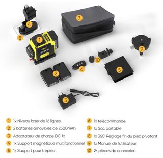 Nivel láser autonivelante 360° （con trípode)