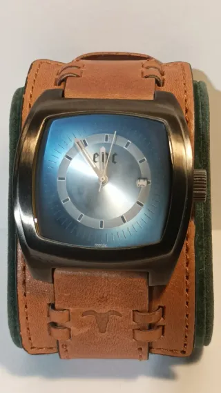 Reloj EDC Cuadrado Correa Marrón