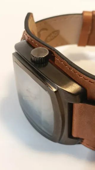 Reloj EDC Cuadrado Correa Marrón