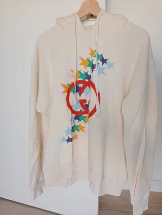 Felpa con cappuccio in jersey di cotone Gucci XL