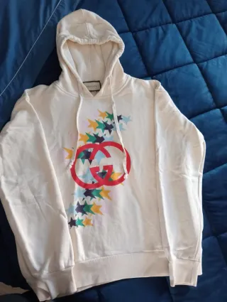 Felpa con cappuccio in jersey di cotone Gucci XL