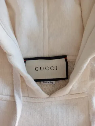 Felpa con cappuccio in jersey di cotone Gucci XL