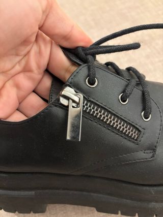 Mocasines negros plataforma mujer