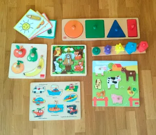 Pack 7 Puzzles Montessori Madera Educativos