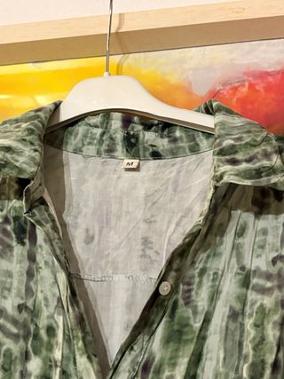 Vestido camisero largo estampado